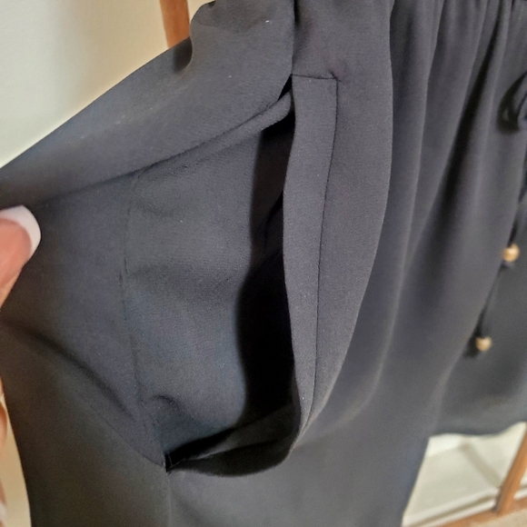 Daniel Rainn Black Sleeveless Lightweight Drawstring Romper, size S - Picture 9 of 9